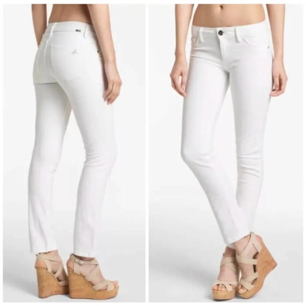 DL1961 Angel mid Rise Skinny Ankle Milk White 4-Way Stretch 360 Comfort Jeans 29
